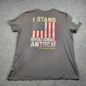 Nine Line Apparel Shirt Mens 3XL Gray National Anthem‎ Patriotic USA America Vet